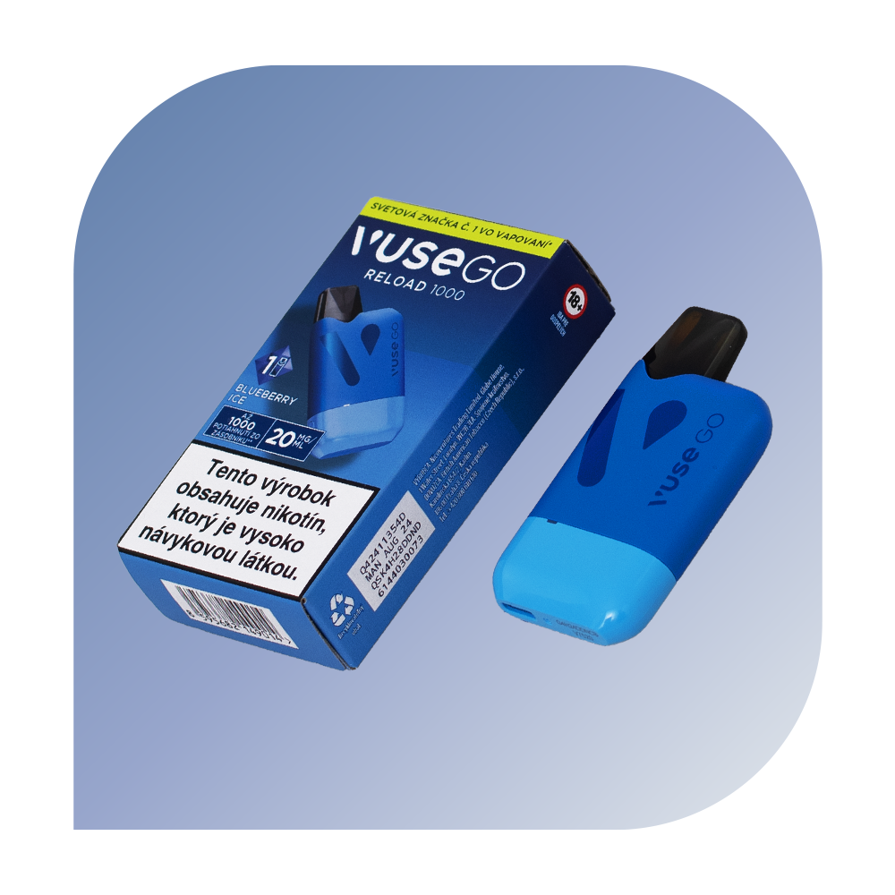 Vuse Go Reload Box 1000 + Blueberry Ice (20mg/ml) - podová bezdymka
