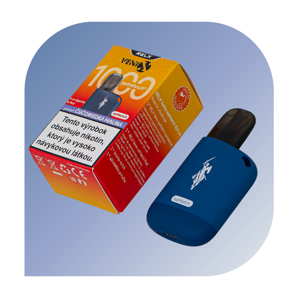 Relx Venix Kit So Match Deep Blue + Blueberry Raspberry (18mg/ml) - podová bezdymka