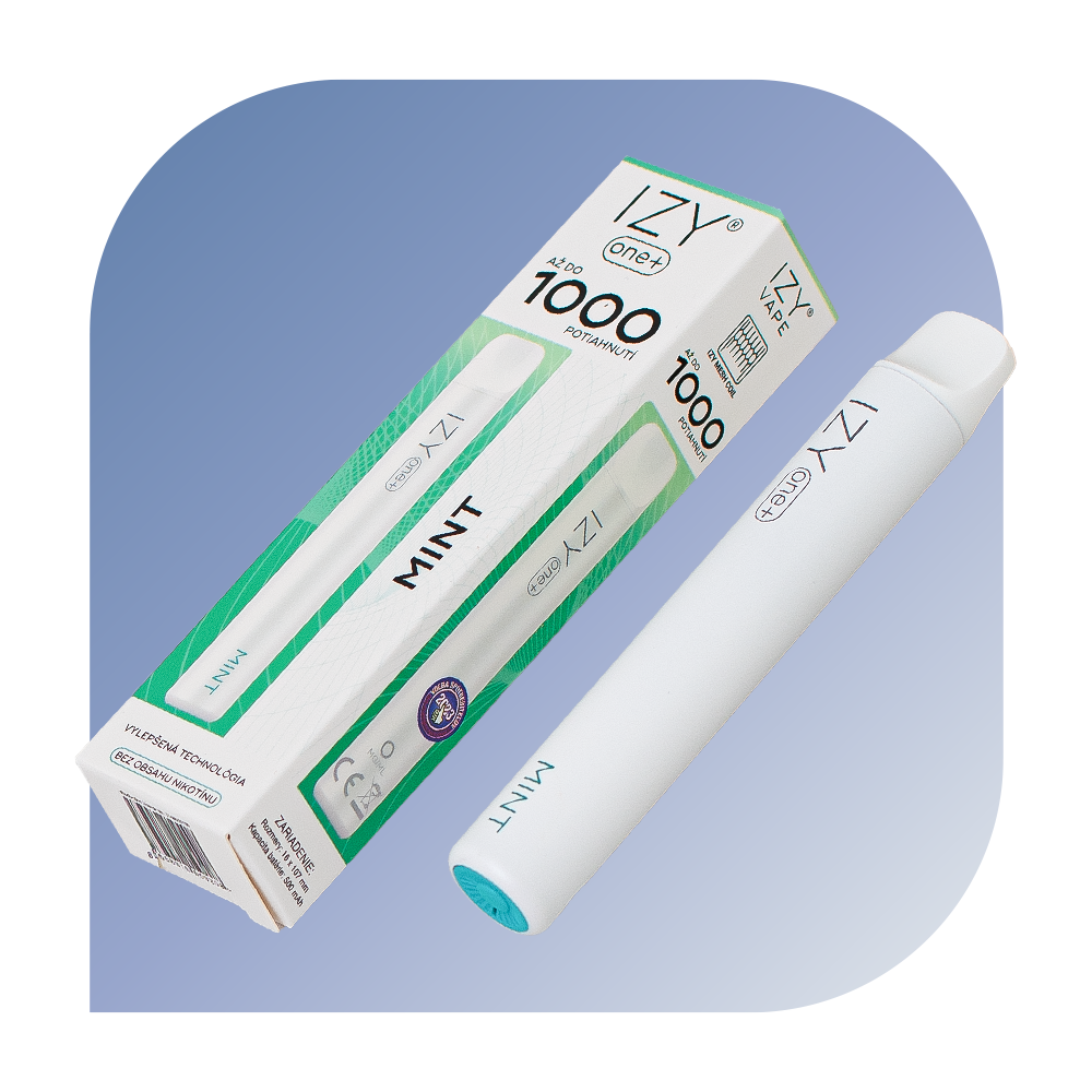 IZY one+ 1000 Puffs - Mint (0mg/ml) - jednorazová bezdymka