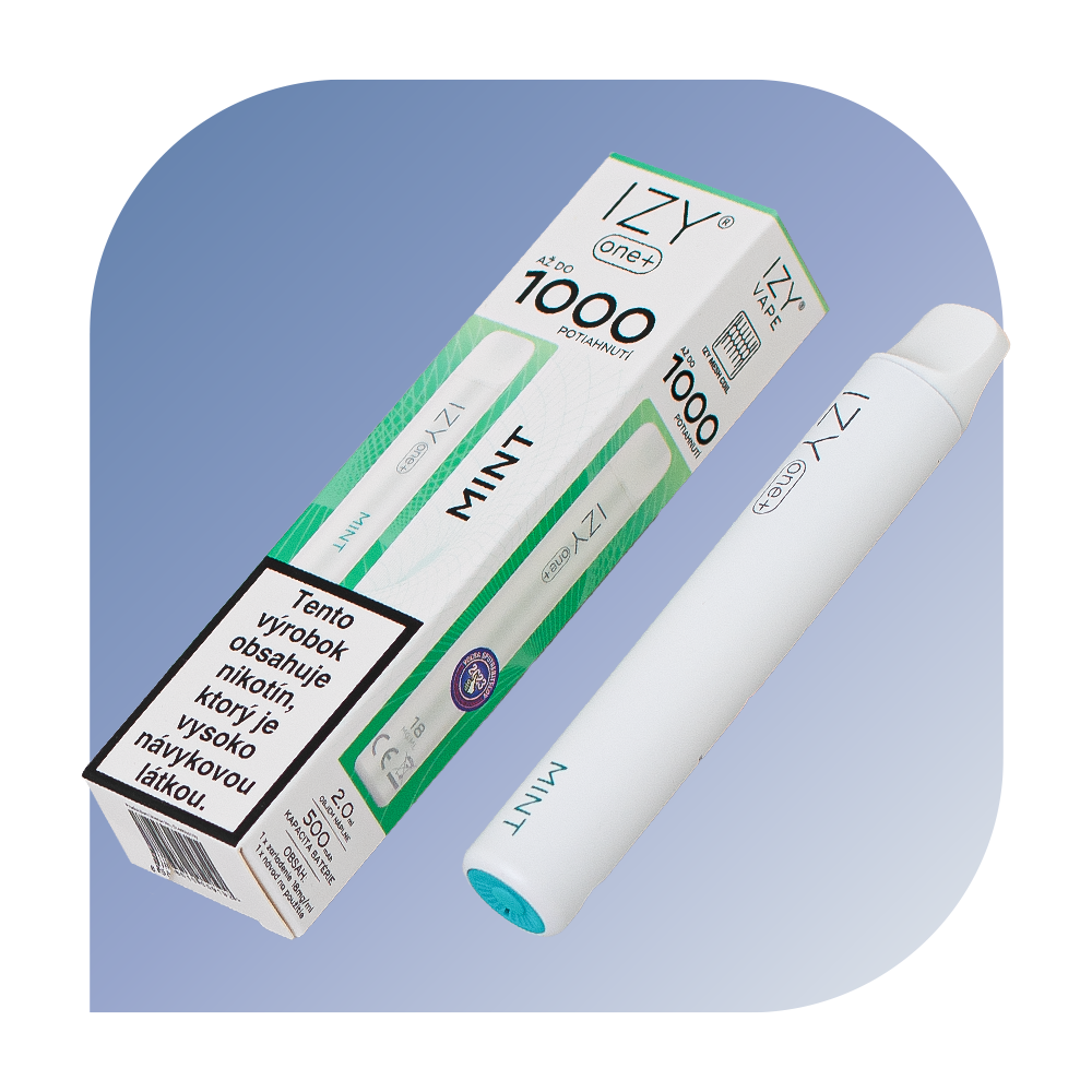 IZY one+ 1000 Puffs - Mint (18mg/ml) - jednorazová bezdymka