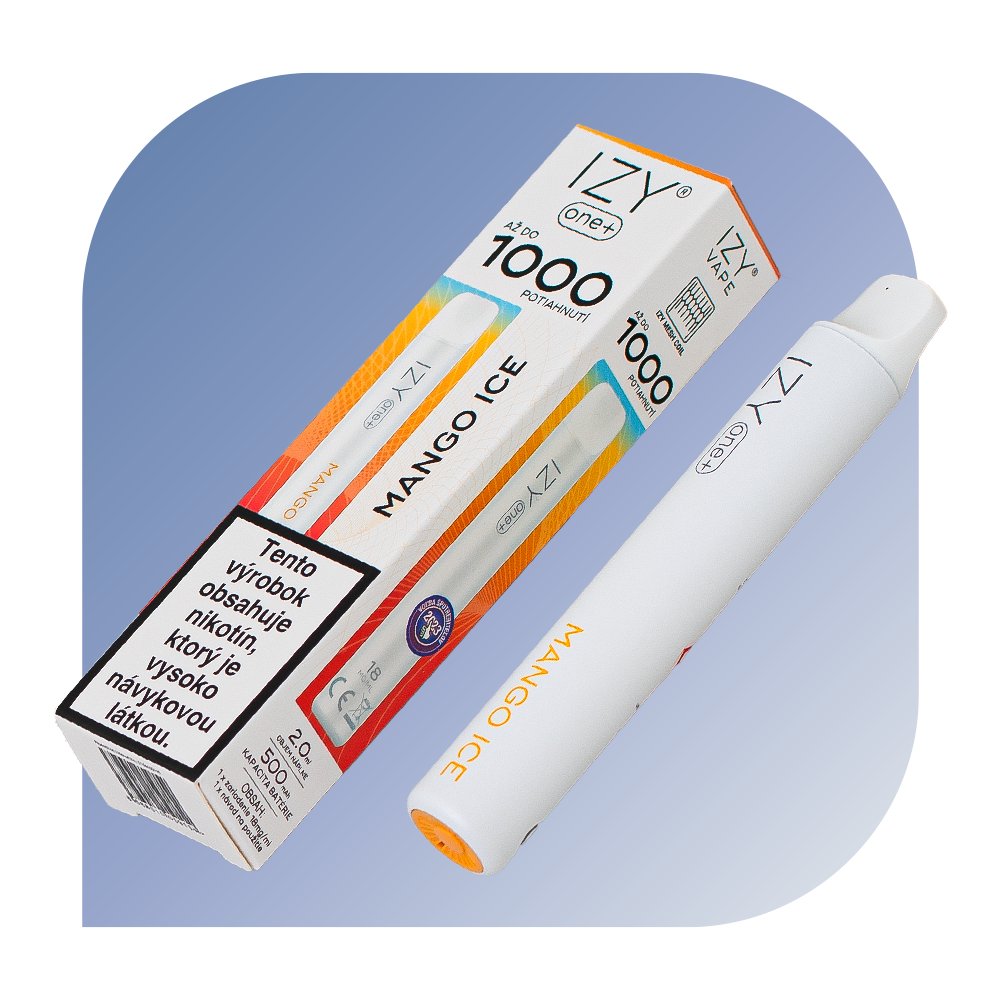 IZY one+ 1000 Puffs - Mango Ice (18mg/ml) - jednorazová bezdymka