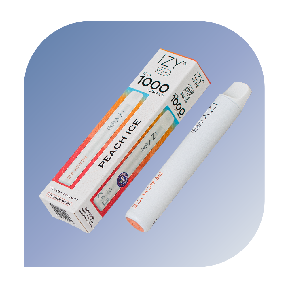 IZY one+ 1000 Puffs - Peach Ice (0mg/ml) - jednorazová bezdymka