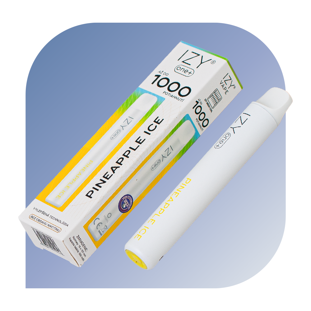 IZY one+ 1000 Puffs - Pineapple Ice (0mg/ml) - jednorazová bezdymka