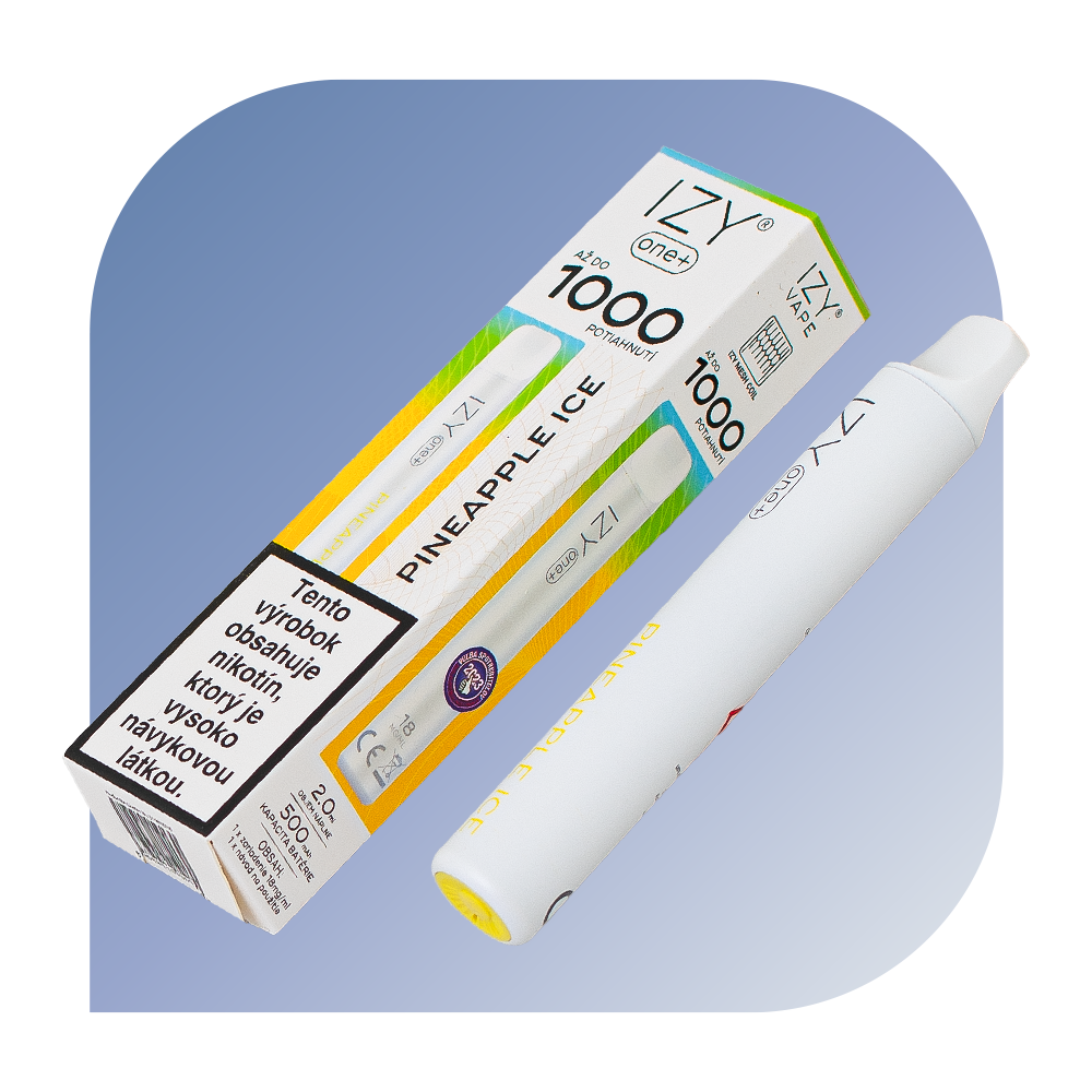 IZY one+ 1000 Puffs - Pineapple Ice (18mg/ml) - jednorazová bezdymka
