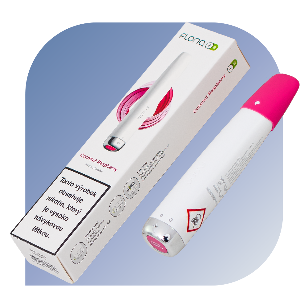 Flonq Plus E Coconut Raspberry (20mg/ml) - jednorazová bezdymka