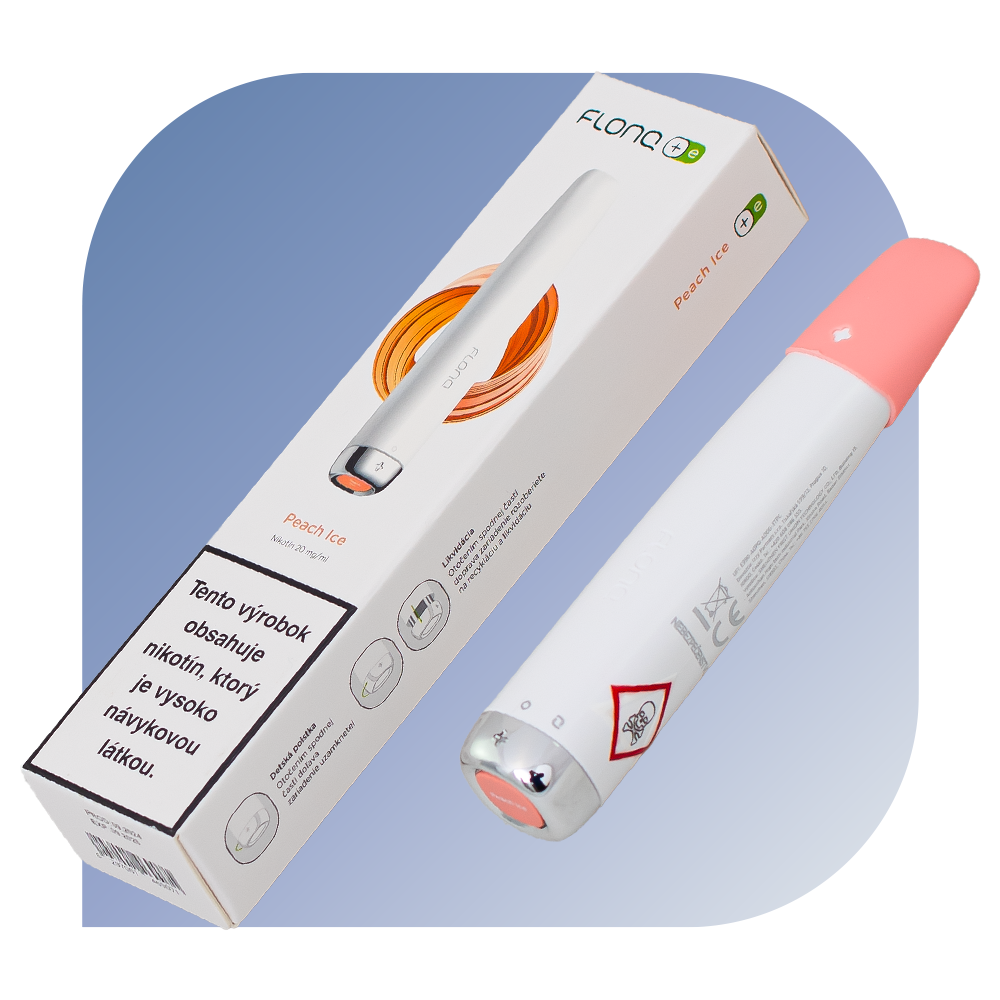 Flonq Plus E Peach Ice (20mg/ml) - jednorazová bezdymka
