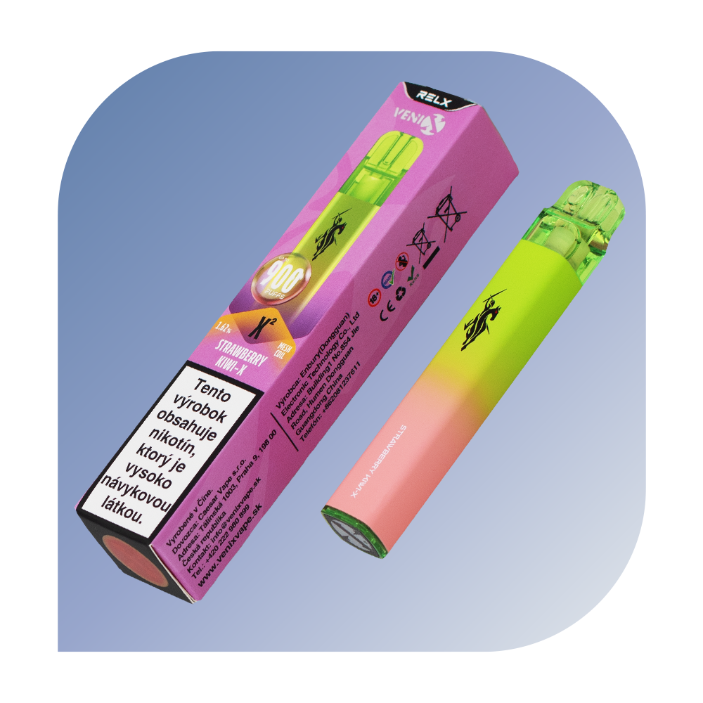 Relx Venix X2 séria - Strawberry Kiwi-X (18mg/ml) - jednorazová bezdymka