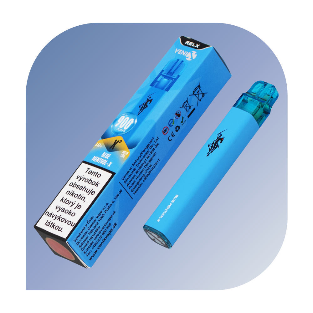 Relx Venix X2 séria - Blue Menthol-X (18mg/ml) - jednorazová bezdymka