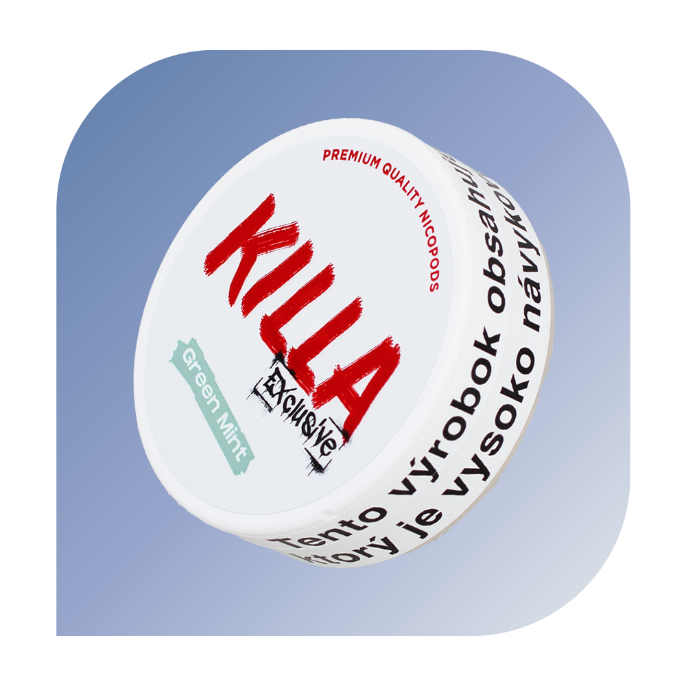 KILLA Exclusive - Green Mint (16mg/g) - nikotínové vrecúška