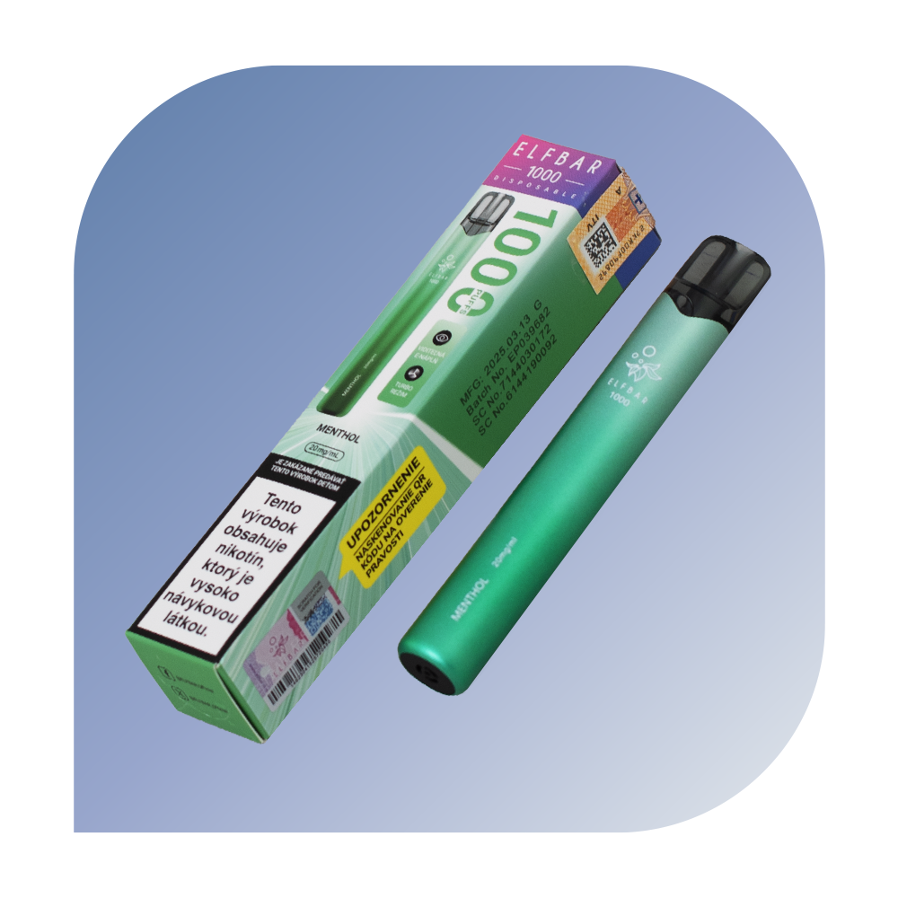 Elfbar 1000 Puffs - Menthol (20mg/ml) - jednorazová bezdymka