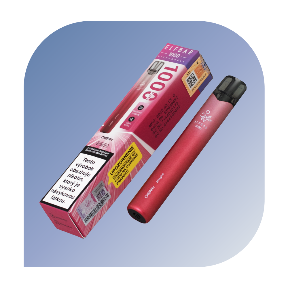 Elfbar 1000 Puffs - Cherry (20mg/ml) - jednorazová bezdymka
