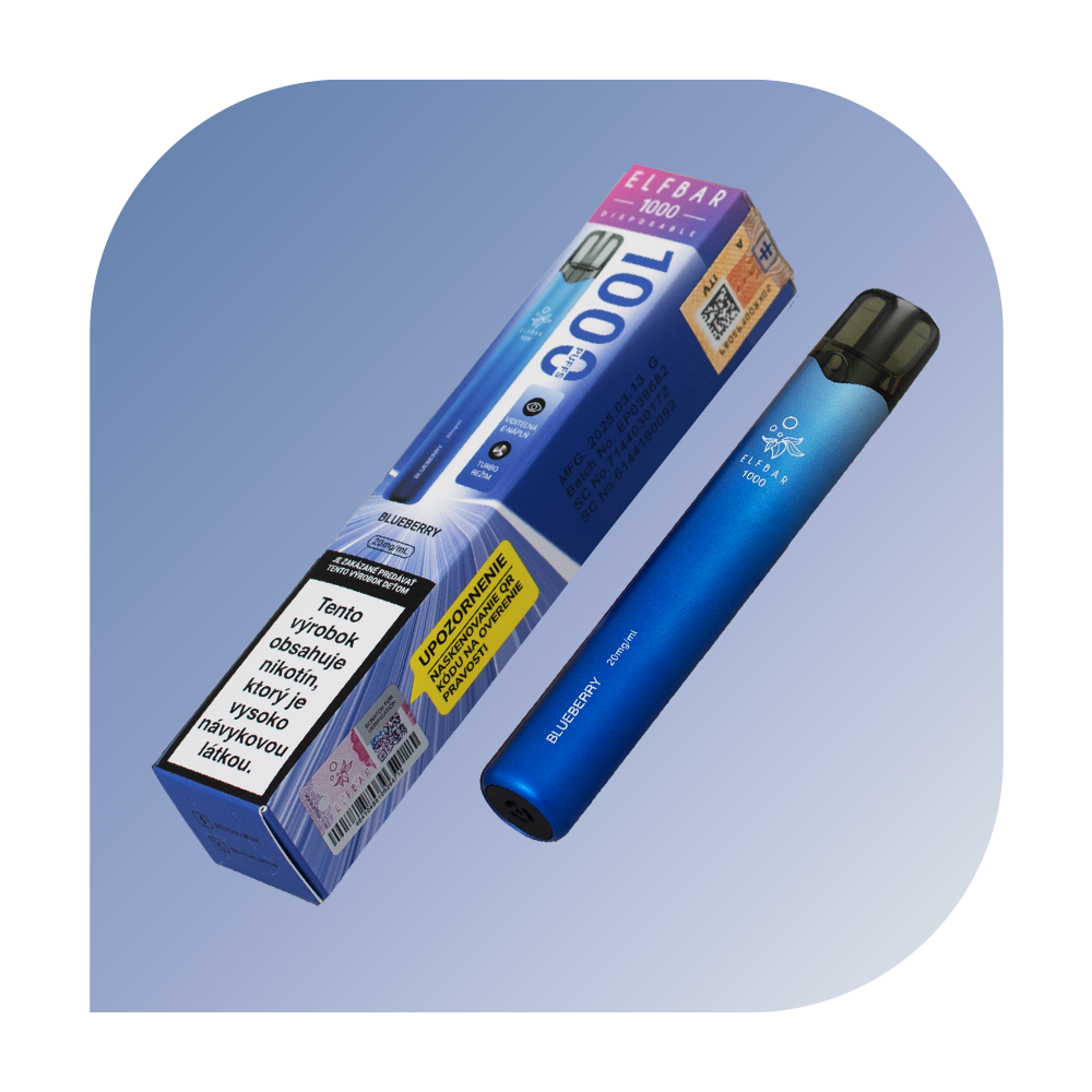 Elfbar 1000 Puffs - Blueberry (20mg/ml) - jednorazová bezdymka