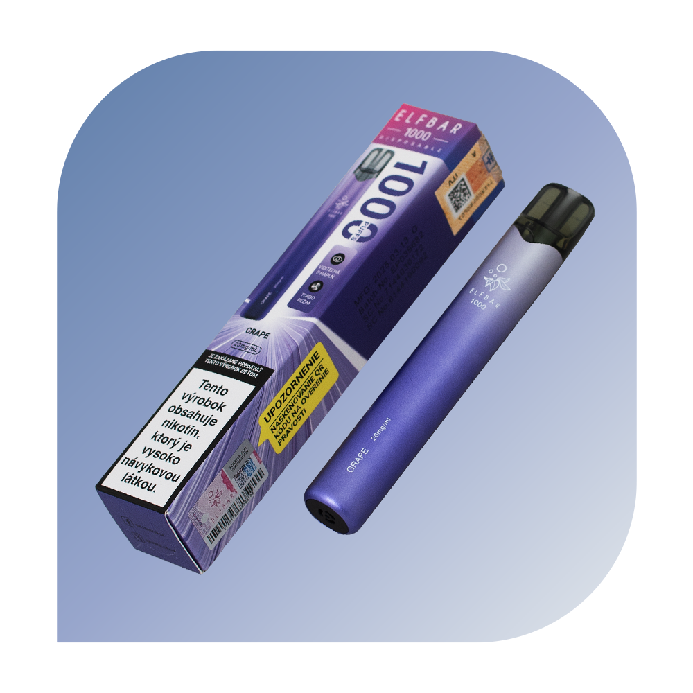 Elfbar 1000 Puffs - Grape (20mg/ml) - jednorazová bezdymka