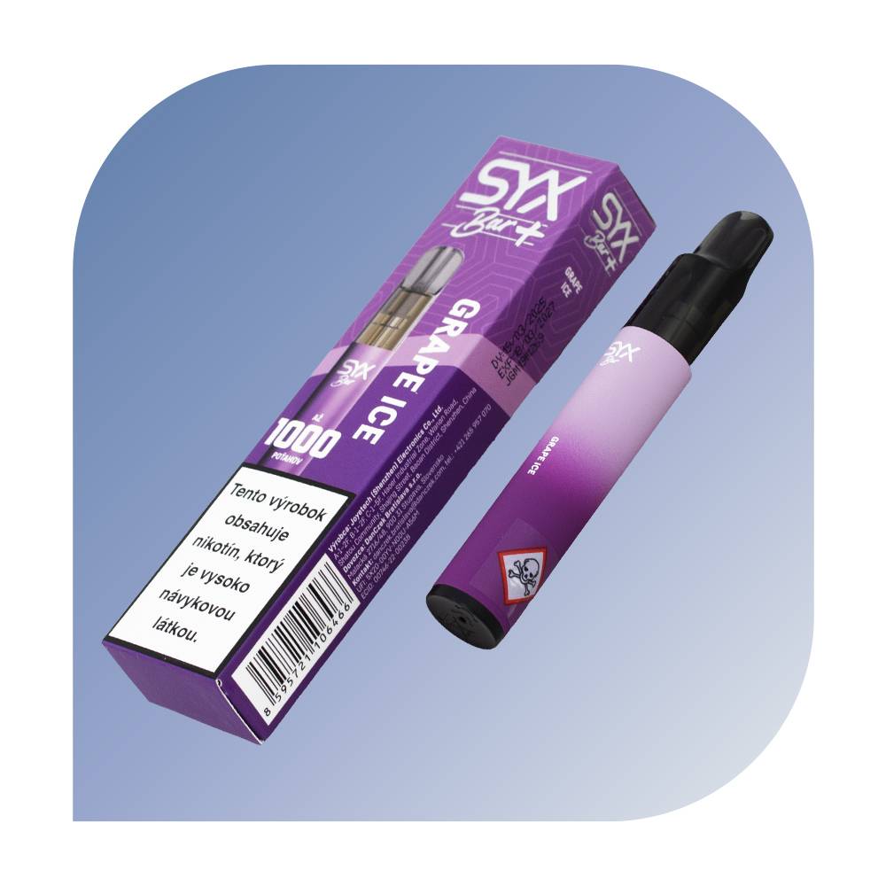  SYX Bar 1000 Puffs - Grape Ice (20mg/ml) - jednorazová bezdymka