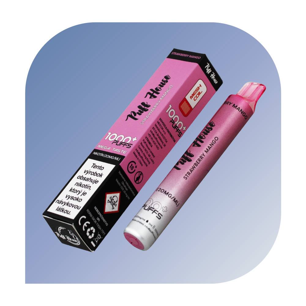  Puff House 1000 Puffs - Strawberry Mango (20mg/ml) - bezdymka