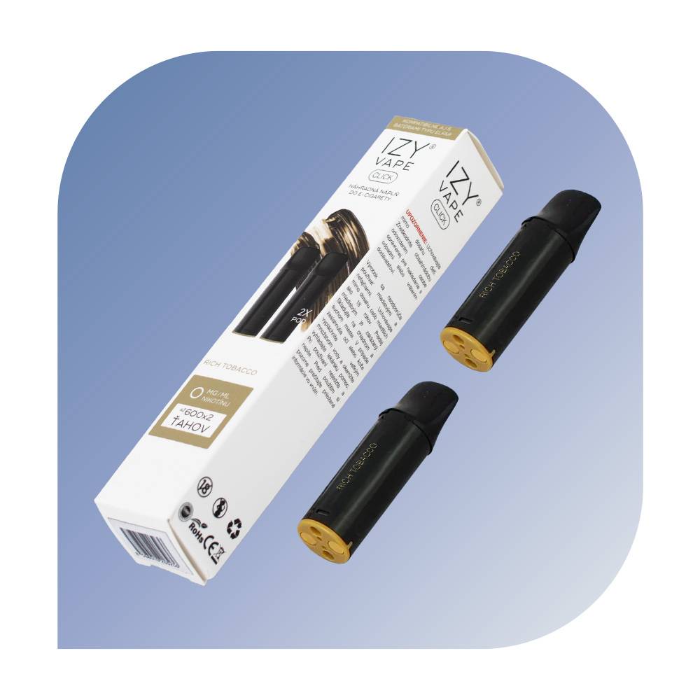  IZY CLICK - Rich Tobacco (0mg/ml) - vymeniteľný POD 2ks