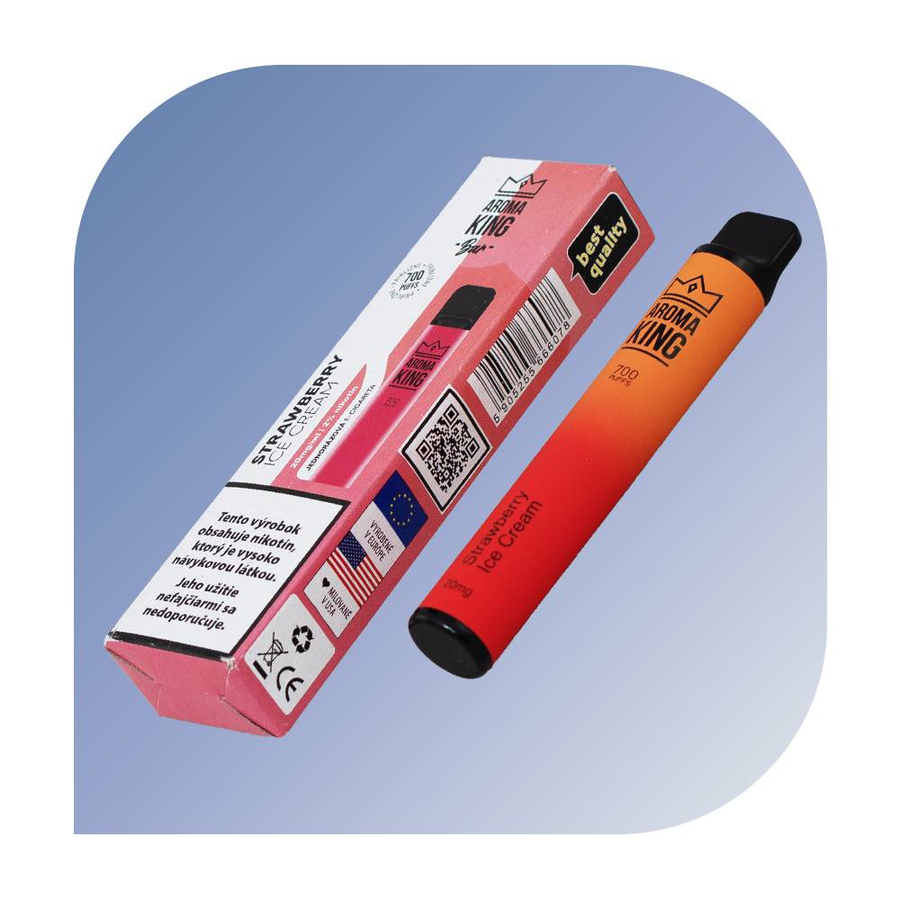  Aroma King Classic 700 Puffs - Strawberry Ice Cream (20mg/ml) - jednorazová bezdymka