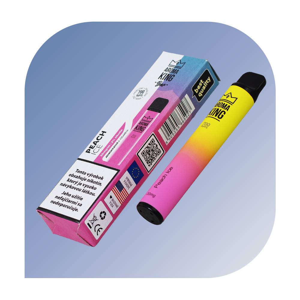  Aroma King Classic 700 Puffs - Peach Ice (20mg/ml) - jednorazová bezdymka