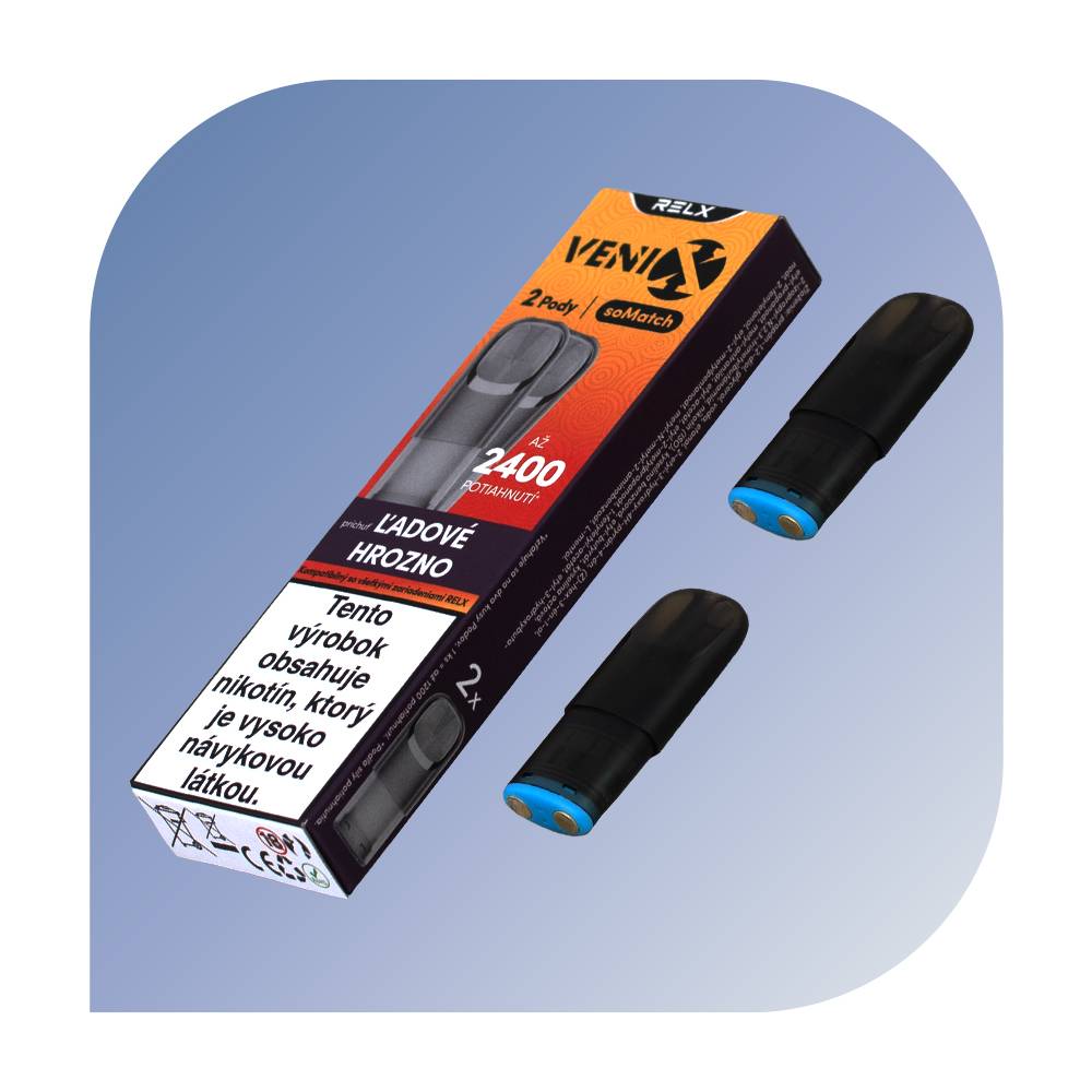 RELX Venix So Match - Grape Ice (18 mg/g) - vymeniteľný POD 2ks