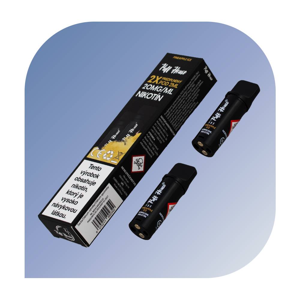 Puff House - Pineapple Ice (20mg/ml) - vymeniteľný POD 2 ks