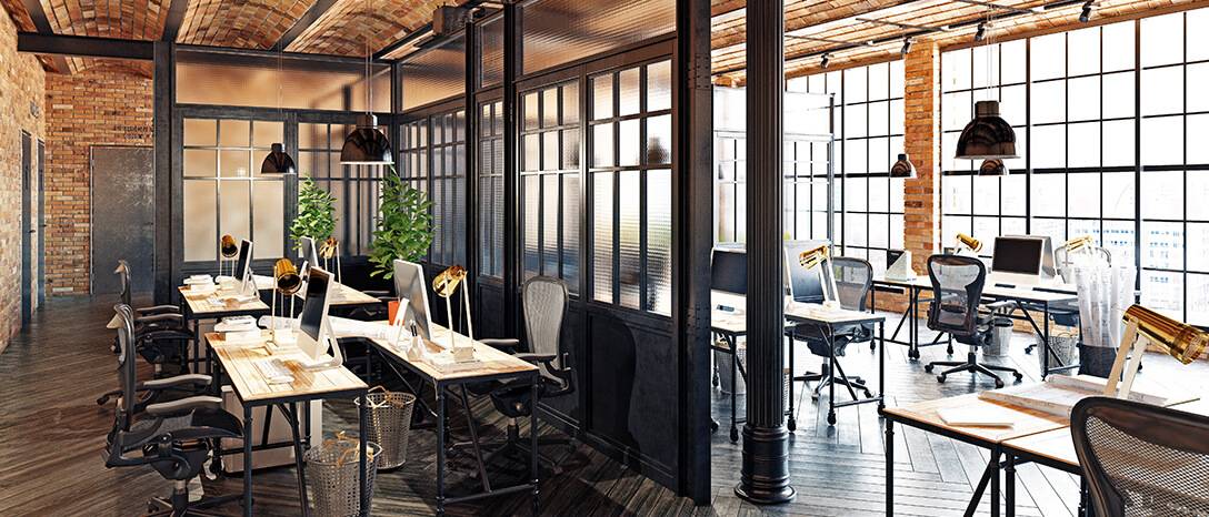 moderná industriálna kancelária