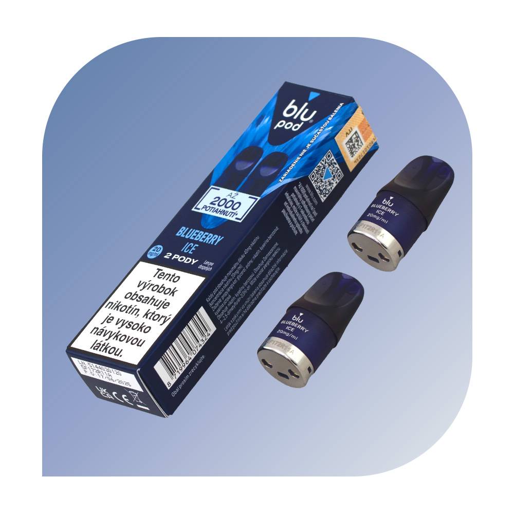 Blu Bar Pod - Blueberry Ice (20mg/ml) - vymeniteľný POD 2ks