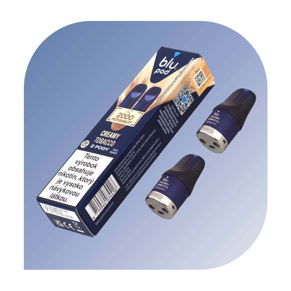 Blu Bar - Creamy Tobacco- (20mg/ml) - vymeniteľný POD 2 ks