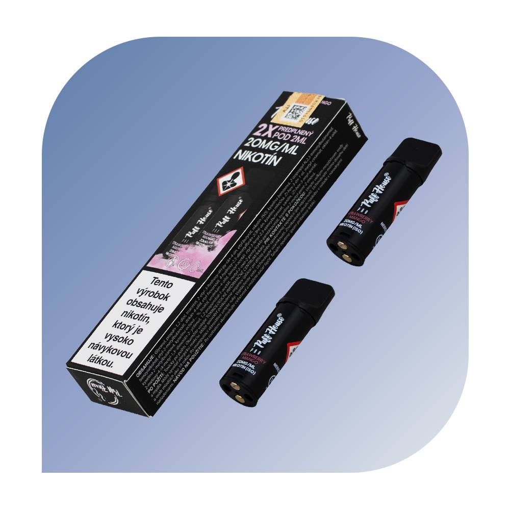 Puff House - Strawberry Mango (20mg/ml) - vymeniteľný POD 2ks