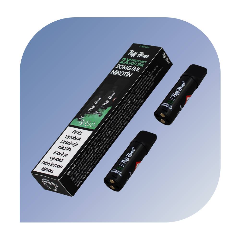 Puff House - Cool Mint (20mg/ml) - vymeniteľný POD 2 ks