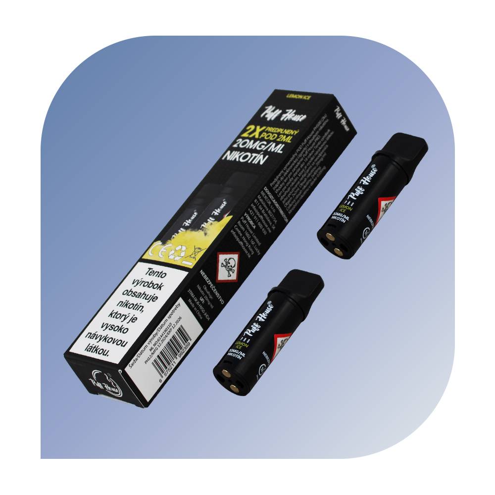 Puff House - Lemon Ice ( 20mg/ ml) - vymeniteľný POD 2 ks