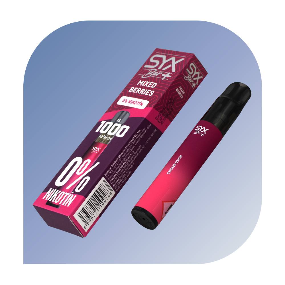 SYX Bar Zero 1000 Puffs - Mixed Berries (0mg/ml) - jednorazová bezdymka