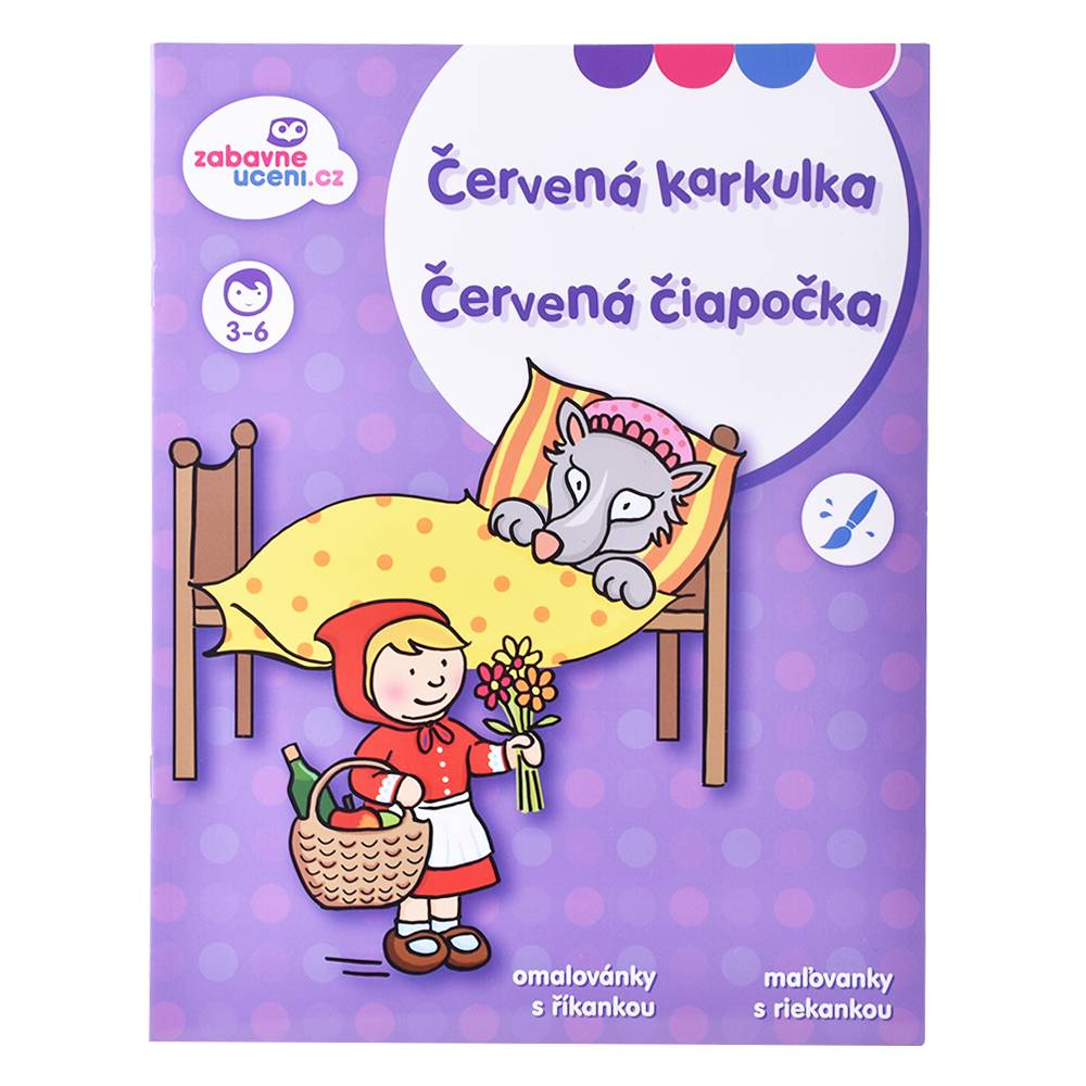 Omaľovánky s riekankou 4-6r. Červená čiapočka