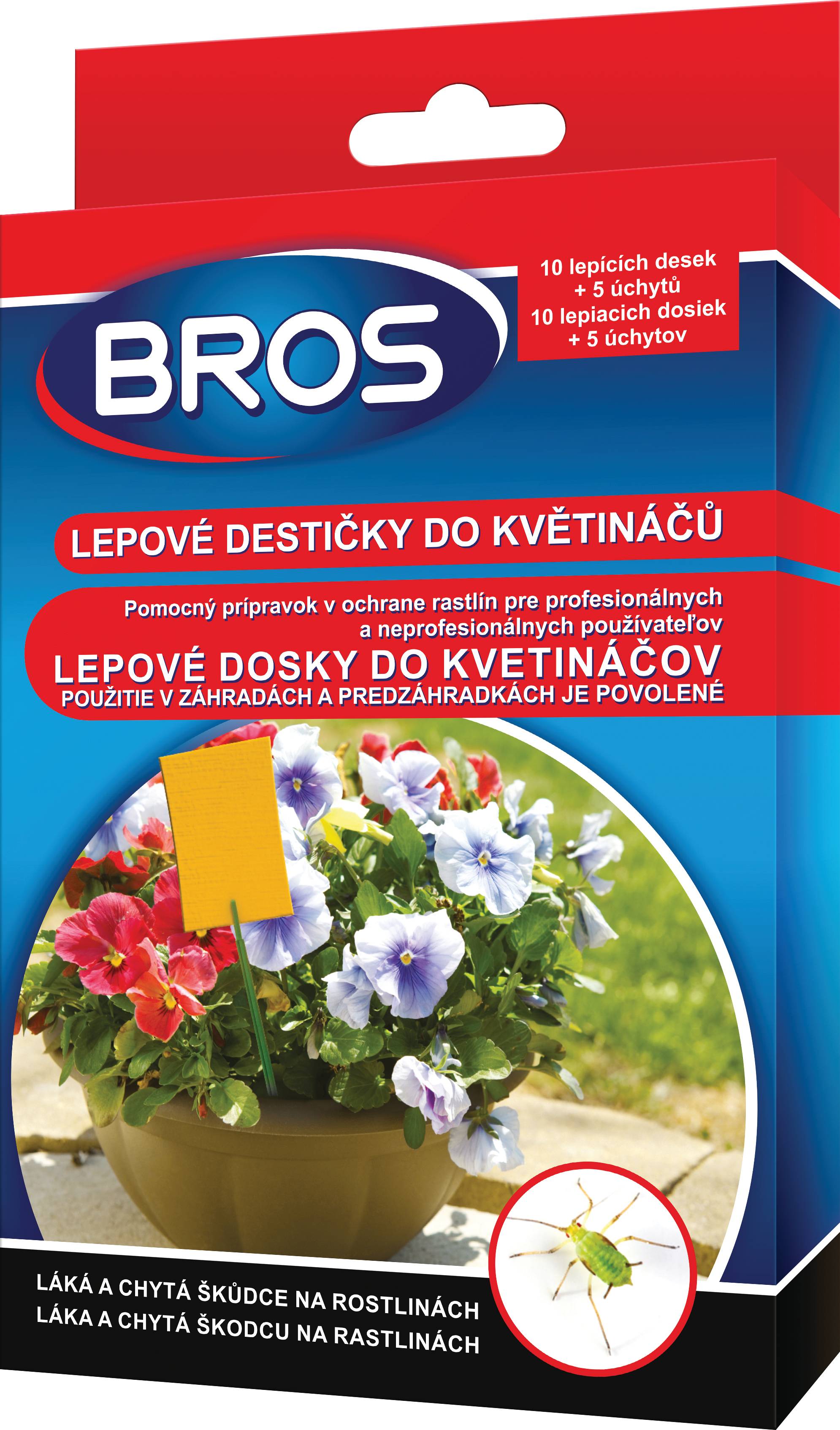 Lepové doštičky do kvetináčov 10ks Bros