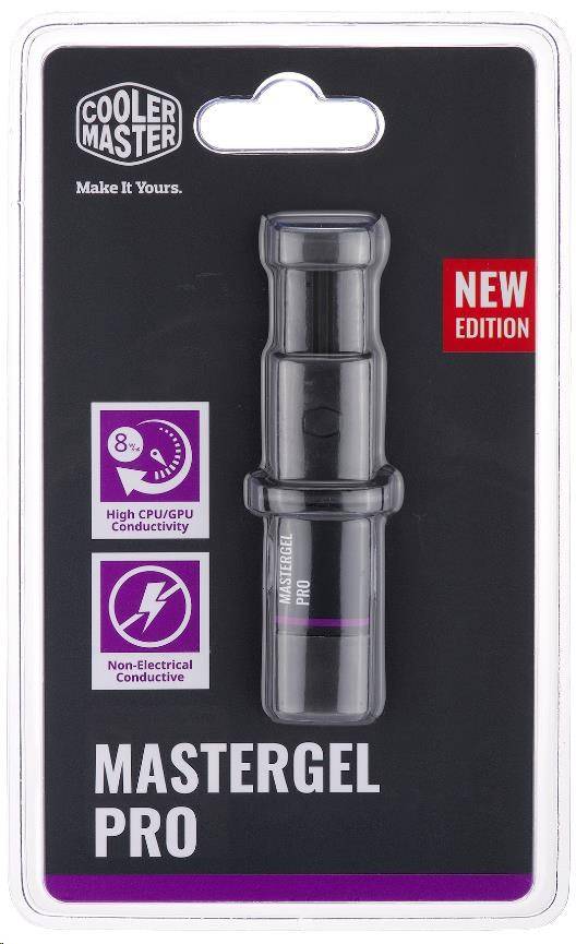 Tepelná pasta Cooler Master pre CPU MasterGel Pro, tep. vodivosť 8 W.m, 1.5ml