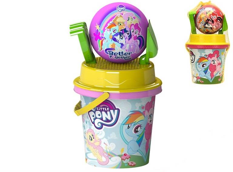 Sada na piesok My Little Pony 17cm 4ks s loptičkou 12cm 10m+, v sieťke