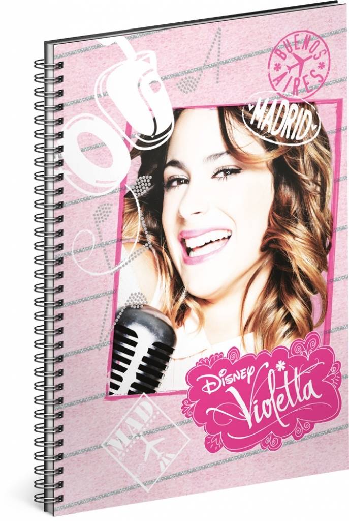 Špirálový blok Violetta – Music, čistý, A5