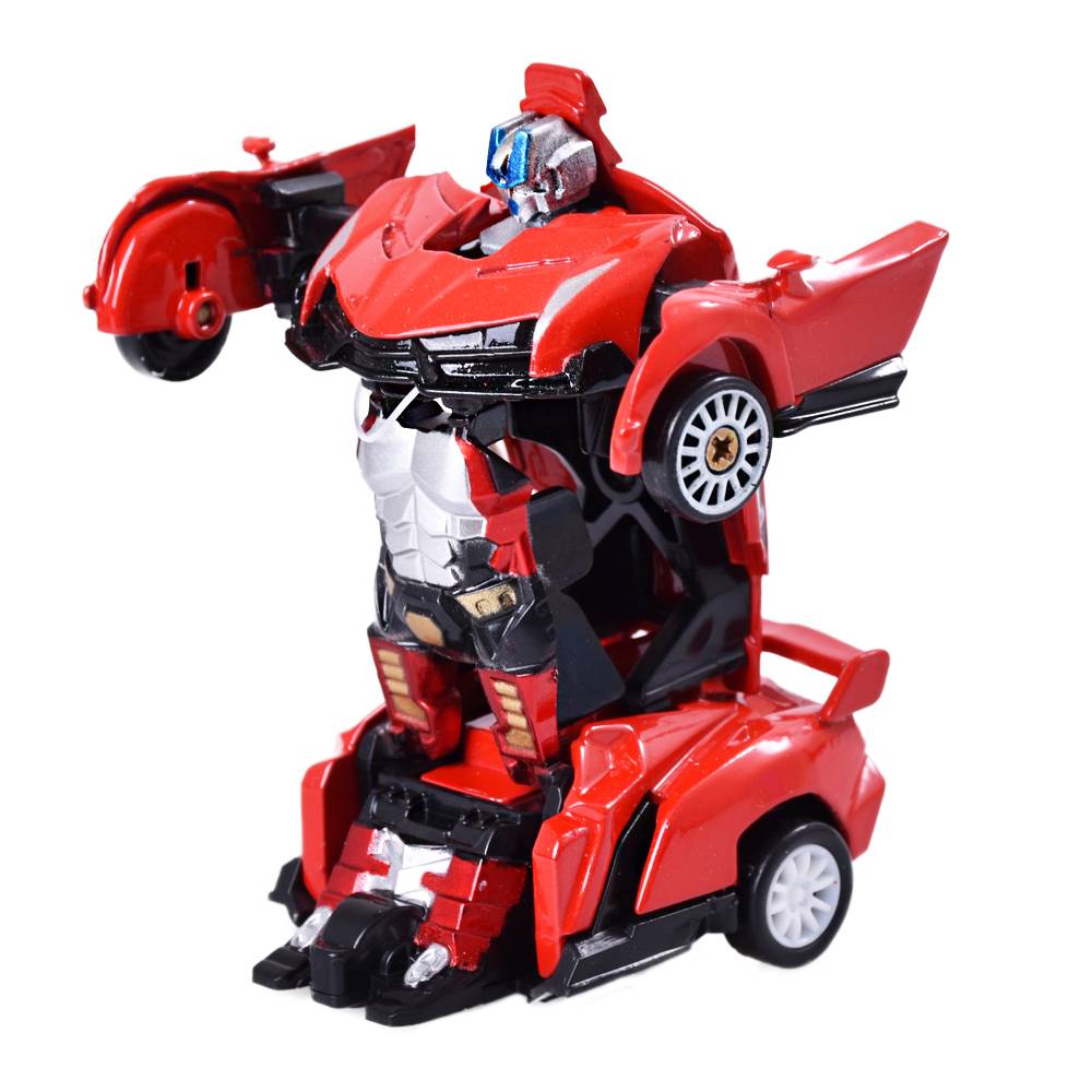 Auto/robot kovové spätný chod 2v1 2druhy 3farby 8cm /12/