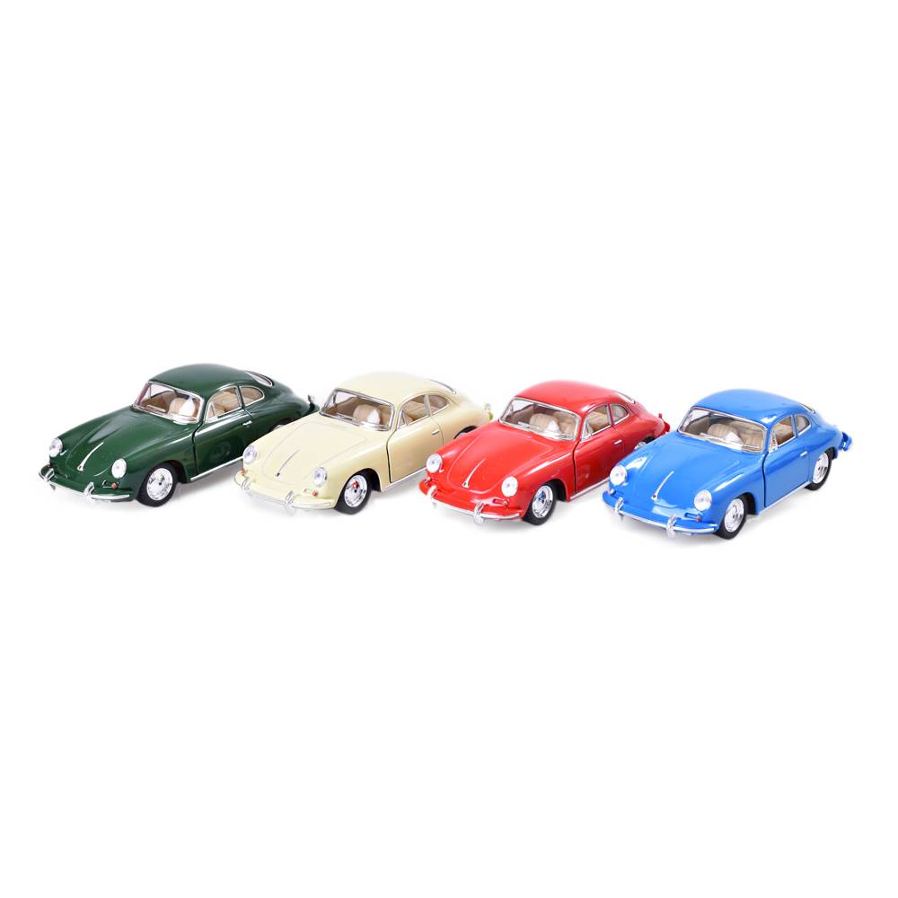 Porsche 356B Carrera kov 1:32 spätný chod 4farby