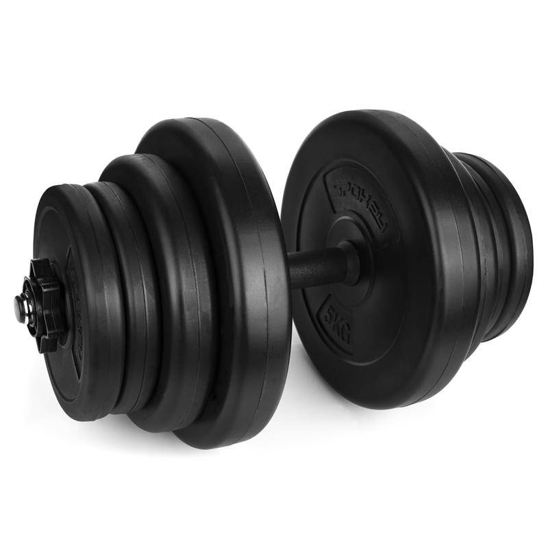 BURDEN SET Činka 20 kg, sada závaží 2x 5kg, 2x 2,5kg, 4x 1,25 kg, 1 hriadeľ