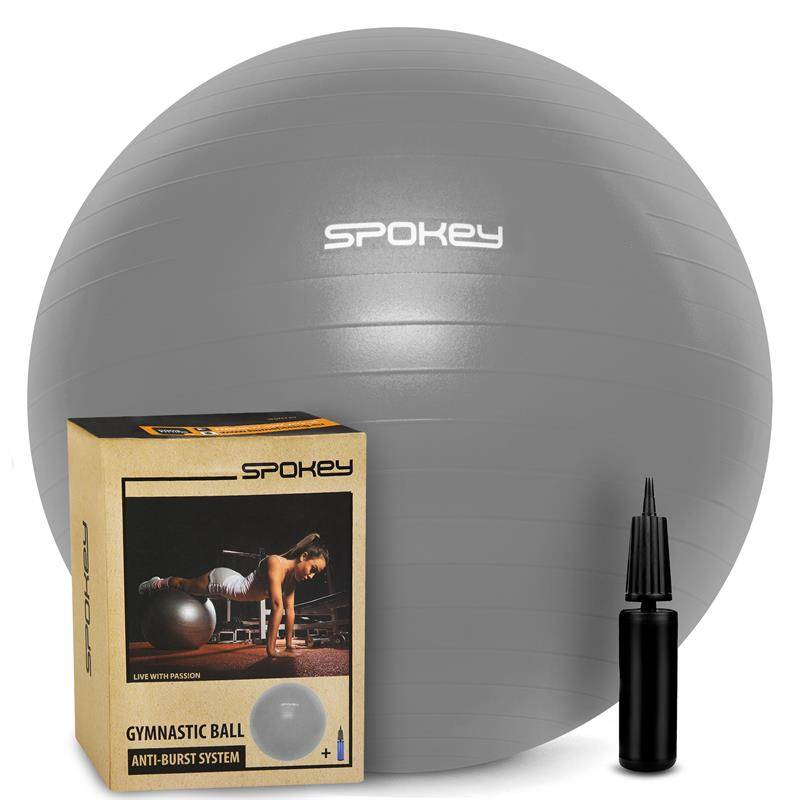 FITBALL III Gymnastická lopta 75 cm vrátane pumpičky, šedá