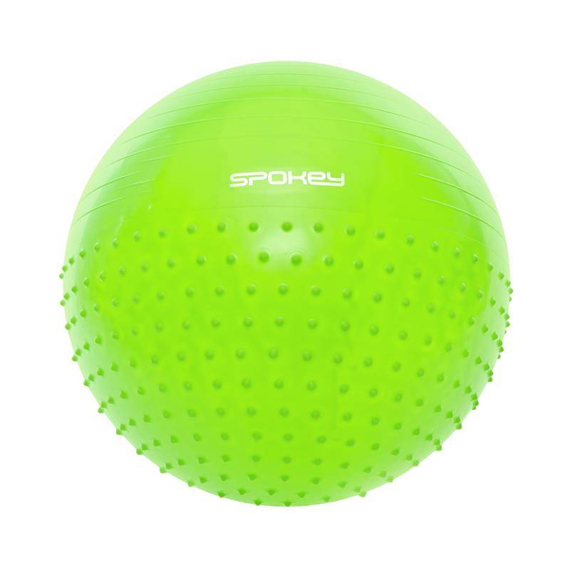 HALF FIT Gymnastická lopta 2v1 65 cm vrátane pumpičky, zelená