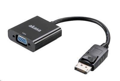 AKASA kabel redukce DisplayPort na VGA (D-SUB), 20cm