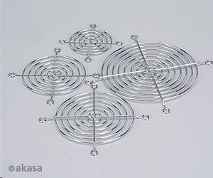 Ochranná mriežka AKASA MG-06, pre ventilátory 60 mm, pochrómovaná