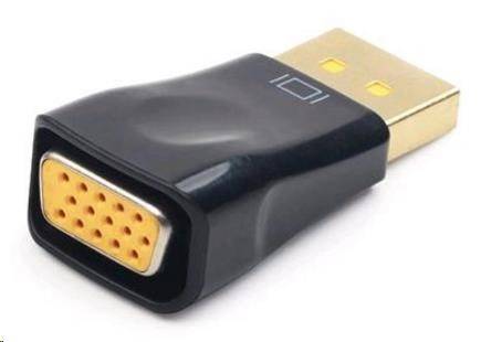 Cablexpert kábel redukcia Displayport na VGA, M/F, čierna