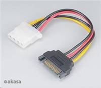 Akasa Kábel Redukcia Napájania Sata Na 4Pin Molex, 15 Cm 15Cm