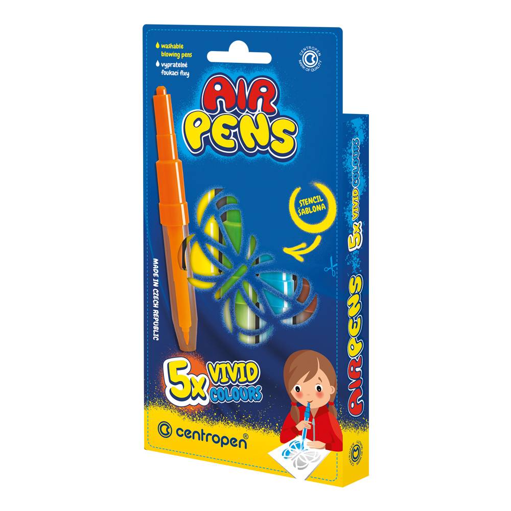 Fúkacie fixky 1500/5 pastel colours 5 farieb Centropen