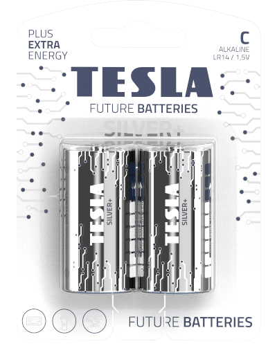 Alkalické batérie TESLA C SILVER+