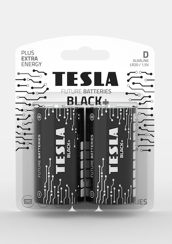 Alkalické batérie TESLA D BLACK+