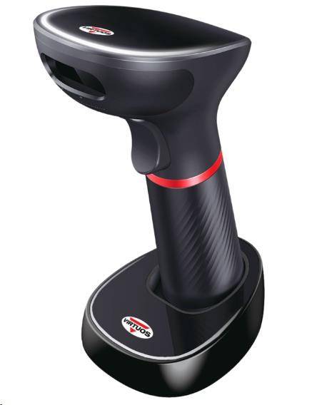 Virtuos CCD 2D čtečka Virtuos HW-855A, bezdrátová, základna, USB, černá