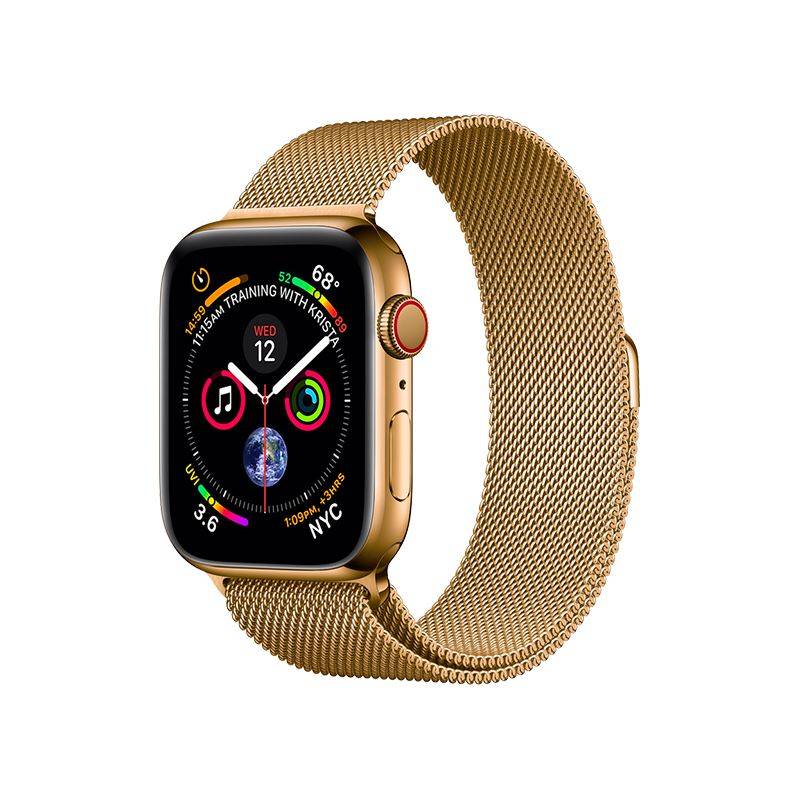 COTEetCI ocelový magnetický řemínek pro Apple Watch 38 / 40mm zlatý